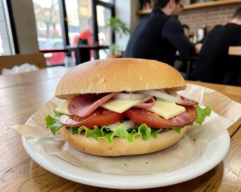 Italian sub on a homemade roll